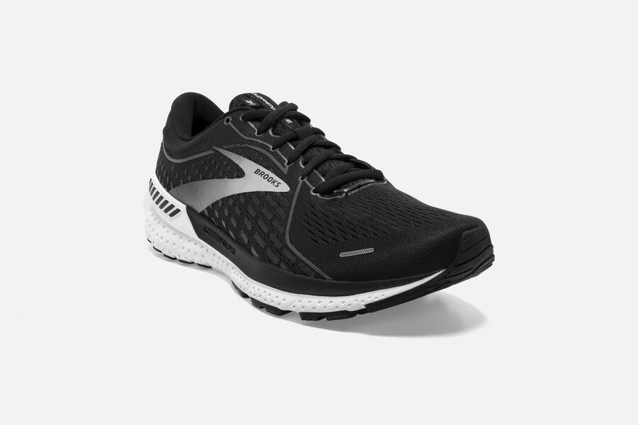 Brooks Adrenaline Gts 21 Road Löparskor Herr - Svarta/Vita - 9016-ESWQV